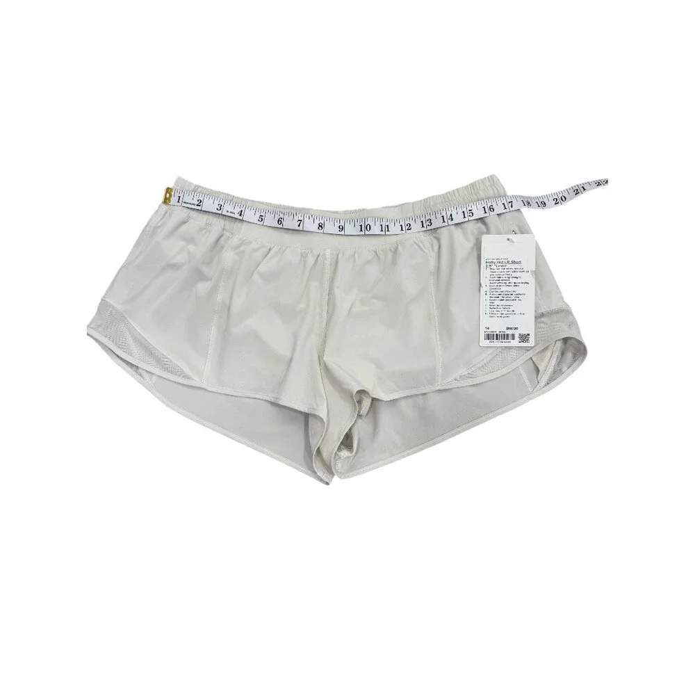 Lululemon Womens Hotty Hot LR Short 2.5" Lined Bone Running Size 14 NEW - Picture 5 of 7